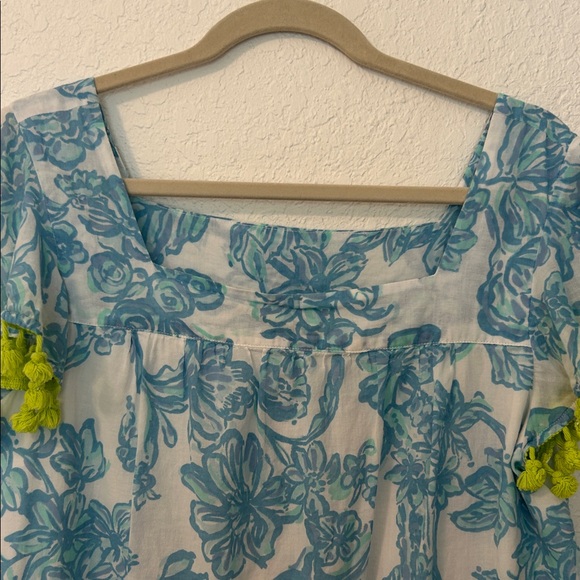 Sail to Sable Blue and Green Patterned Dress - Picture 3 of 8